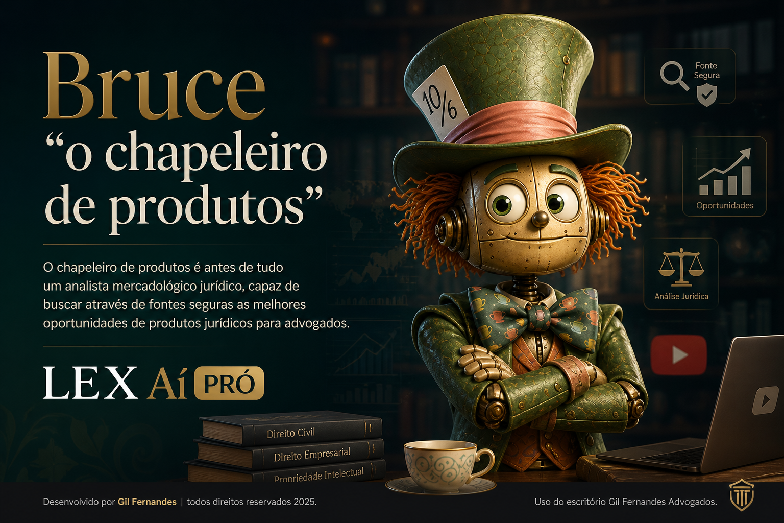 BRUCE o chapeleiro de produtos